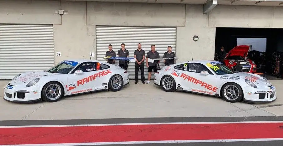 Rampage race products, race team, hydration systems, drink systems, quick connections, Porsche, GT3, GT4 , GT, endurance racing