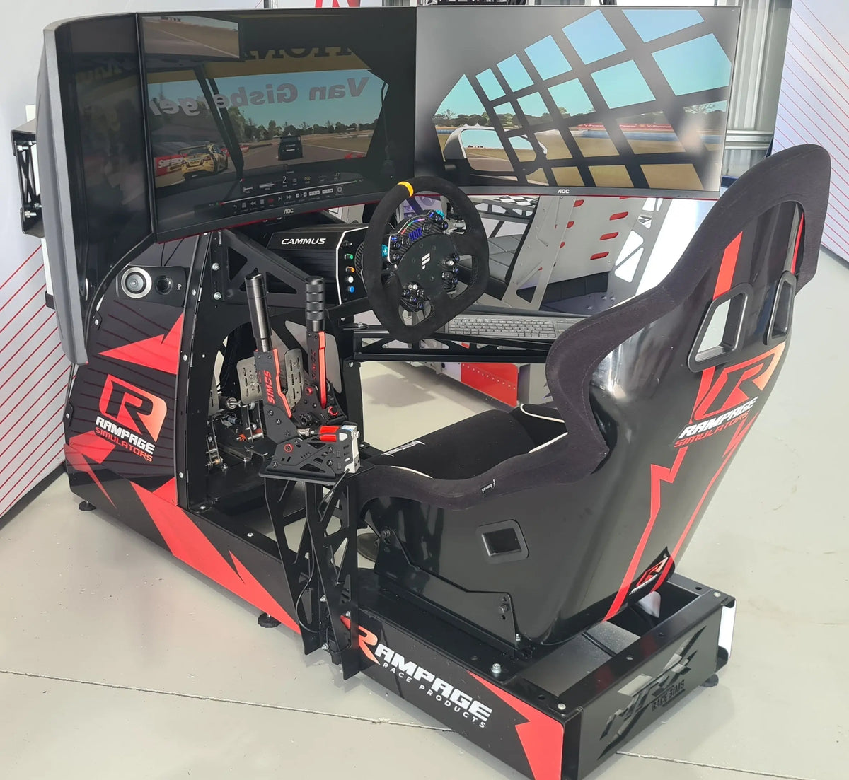 Rampage racing simulator, Australian-built turn-key sim rig