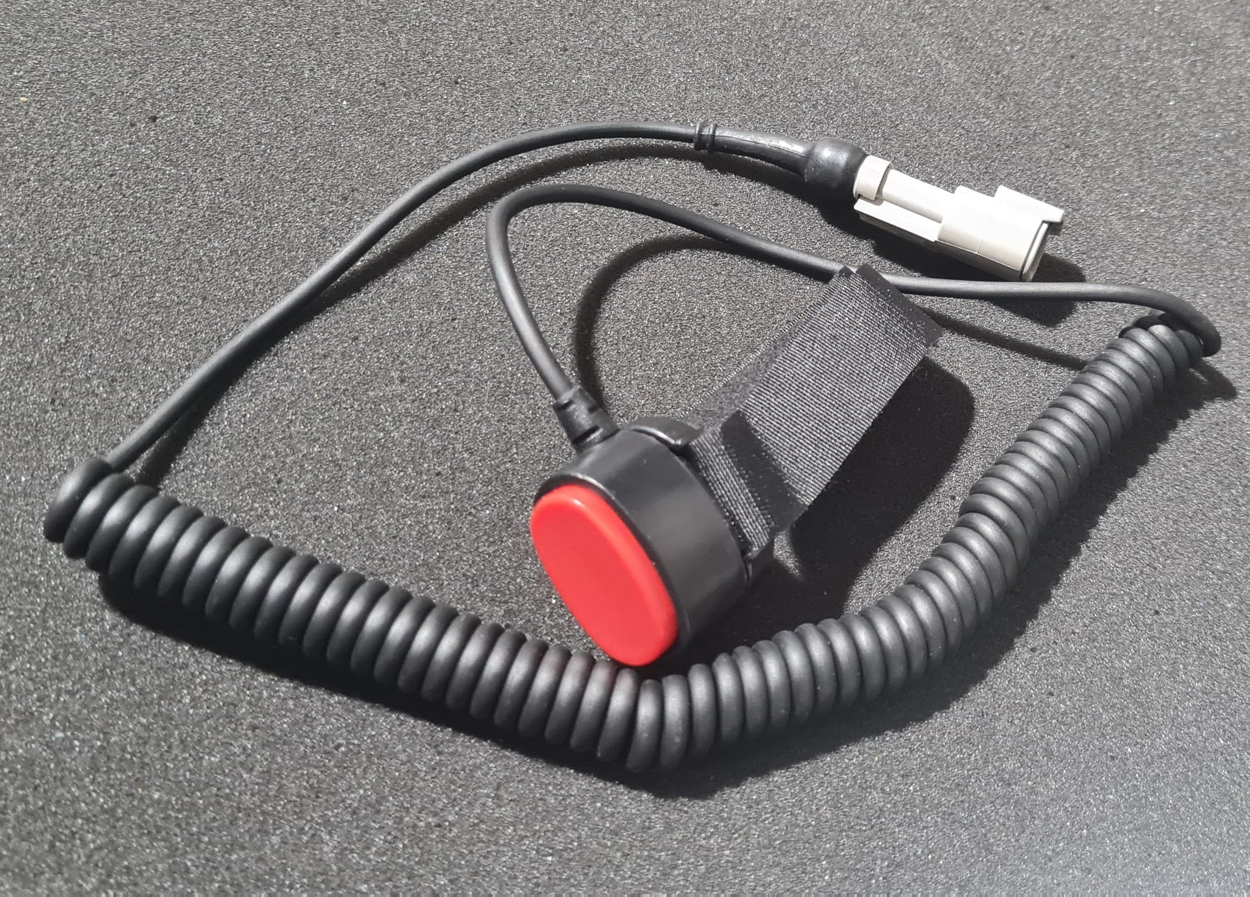 Curly cord button.