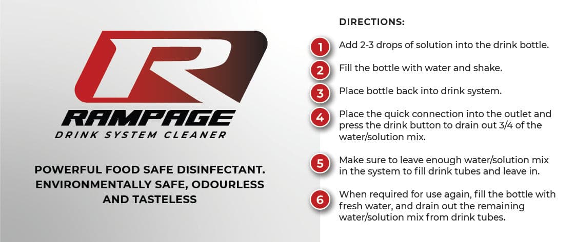 Drink system cleaning fluid.