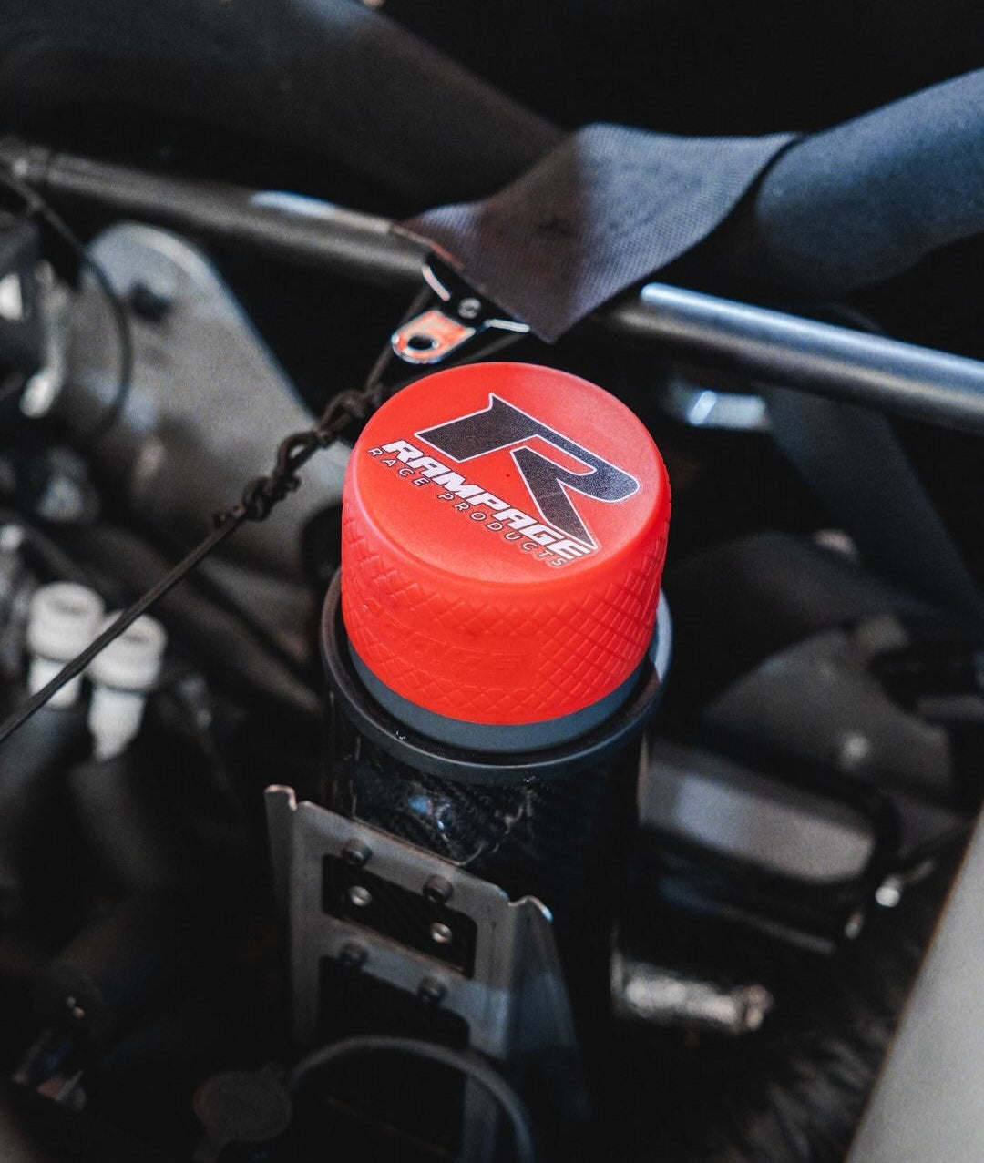 Rampage race products, ramhydrate, drink system, drink bottle, race car , hydration, race car drink bottle