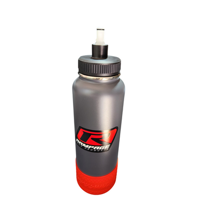 Ramhydrate drink bottle and Lid, black quick release dry break lid , double wall insulated bottles with Rampage logo