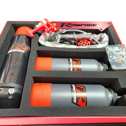 RamHydrate Drink System - Porsche Kit Rampage Race Products, Race car drink system with 3 bottles, quick connections , wiring loom, mounts and hoses. Complete turn key kit